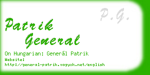 patrik general business card