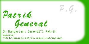 patrik general business card